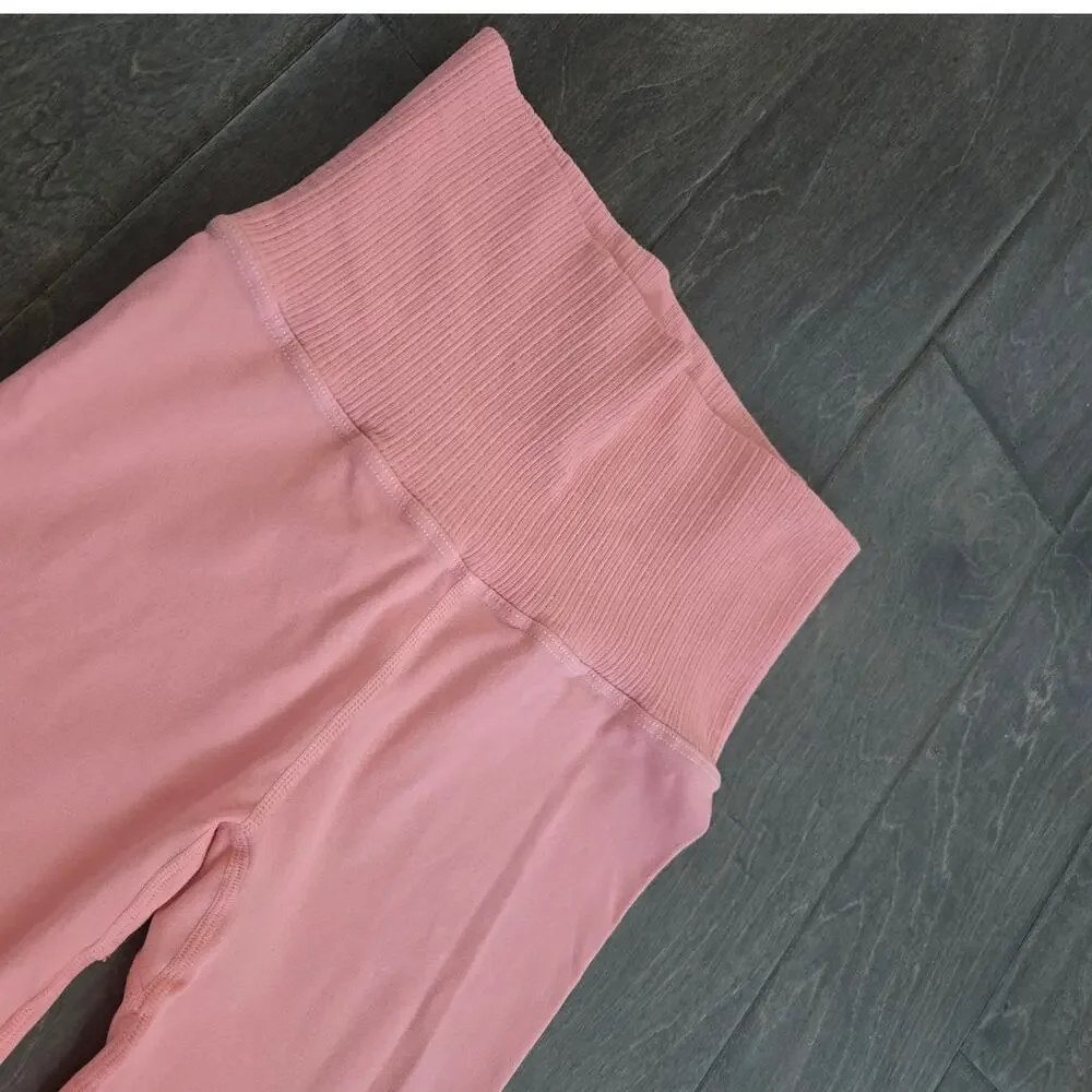 Free People Seamless Leggings Pink Size XS Coral Pink Yoga Activewear Cropped
